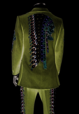 Purple jacket, back view — Dream Suits